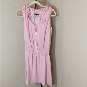 White House Black Market Pink Ruffle Dress